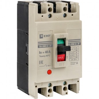 Выключатель автоматический EKF PROXIMA ВА-99М 63/40А 3P 25кА 